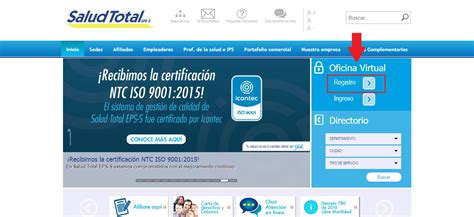 cita laboratorio salud total|Oficina Virtual